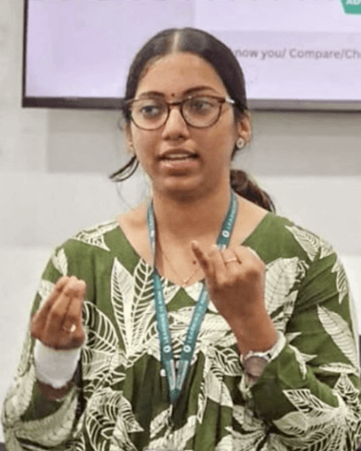 Neelima teaching in a classroom