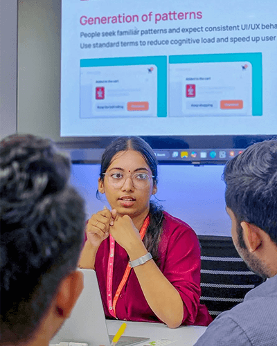Neelima leading a training session