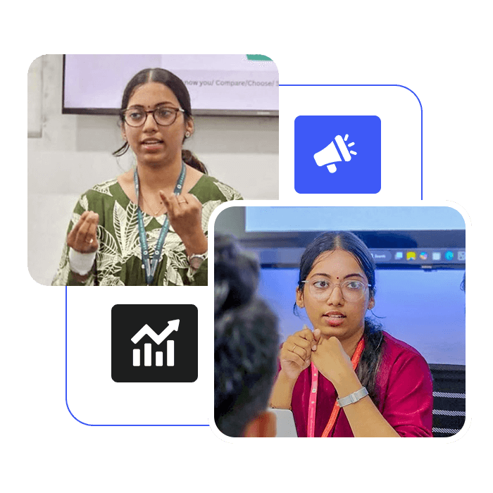 Neelima leading a training session